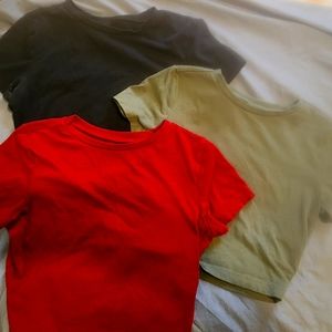 3 xs crop tops